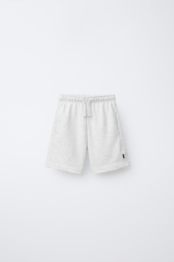ZARA ОДНОТОННЫЕ ШОРТЫ, СЕРЫЙ МЕЛАНЖ