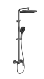 Душевая стойка Vincea  Дайс (Dice) VSFS-4C12GM с изливом, вороненая сталь