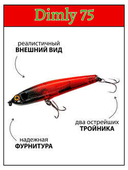 Воблер Стикбейт Rigge S Line Dimly 75 мм 8.7 г цвет #29