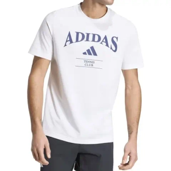 Мужская теннисная футболка Adidas Heritage Tennis Graphic - white