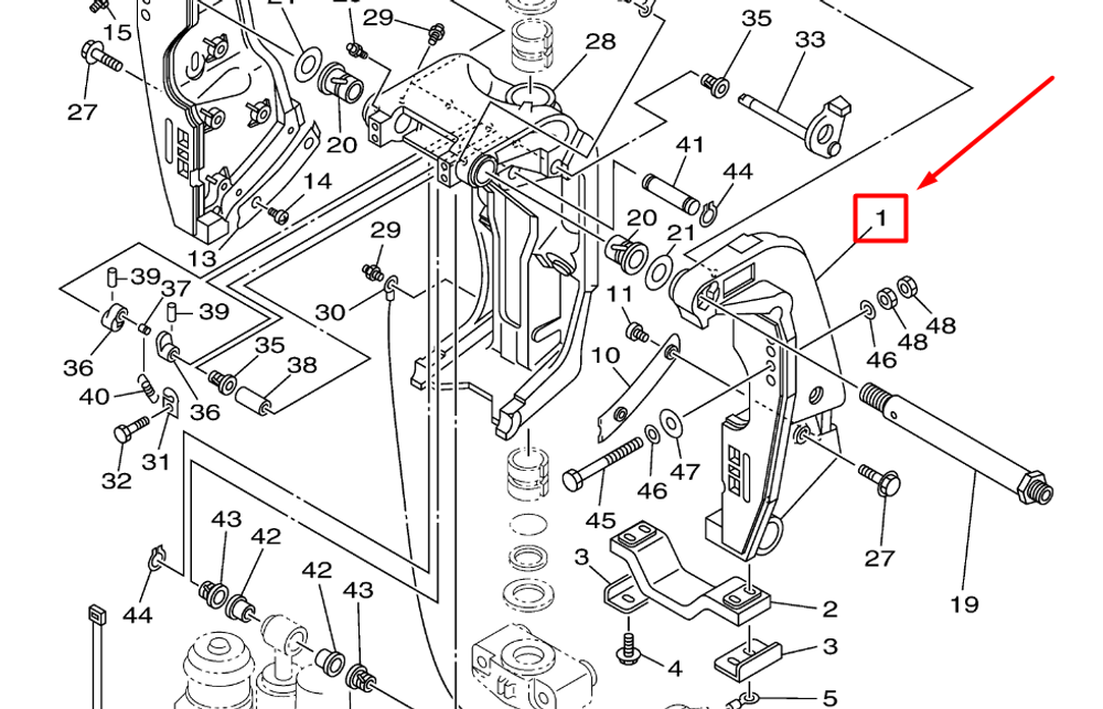 69J-43111-03-8D BRACKET CLAMP 1
