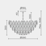 Подвесная люстра MODELUX ML.2363.12 GD