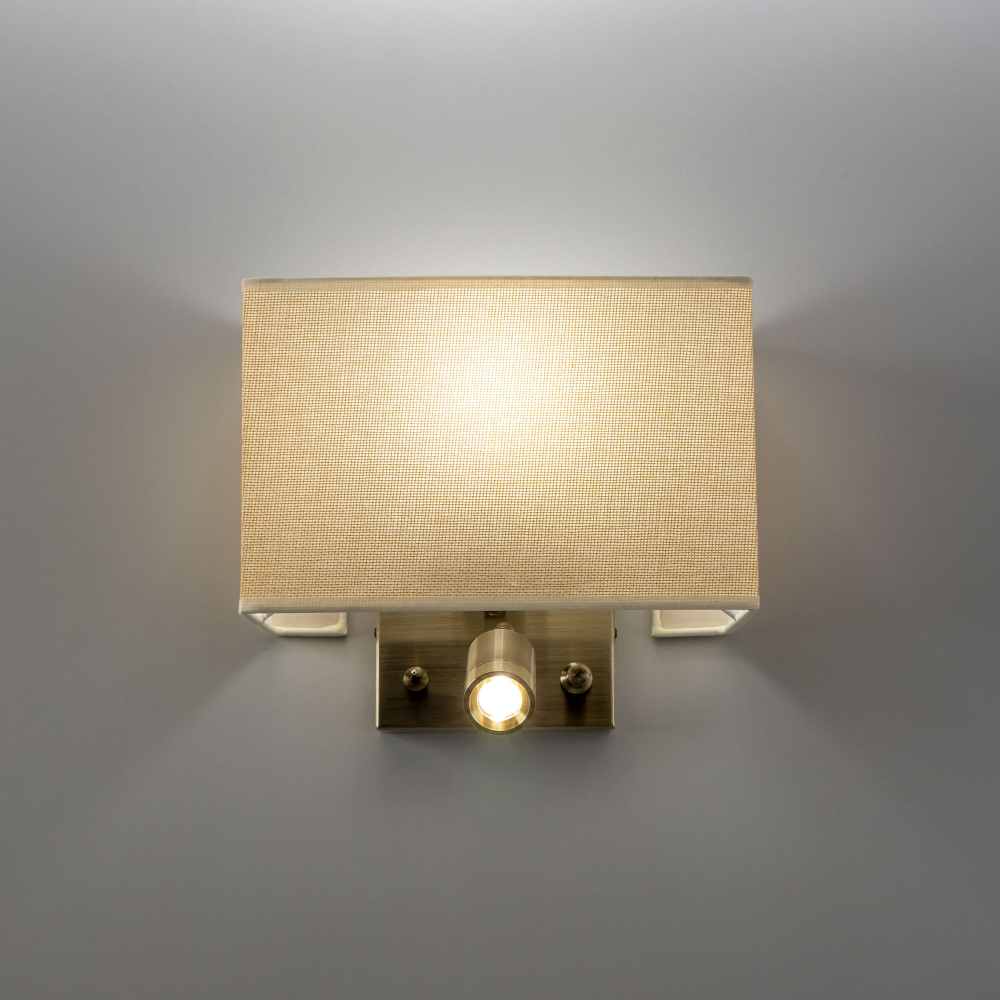 Citilux Декарт CL704303 Бра с бежевым абажуром и диммером