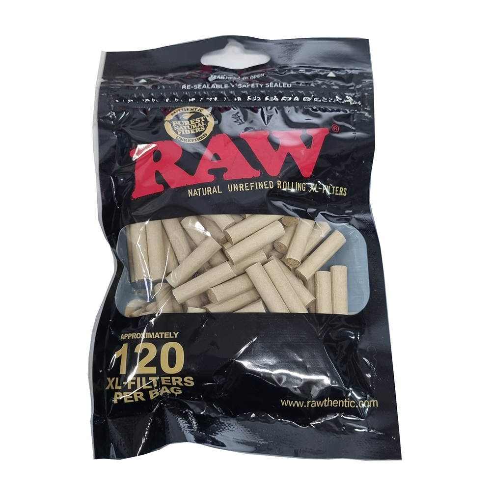 Фильтры для сигарет "RAW" Slim 6mm Black XL 22mm 120шт