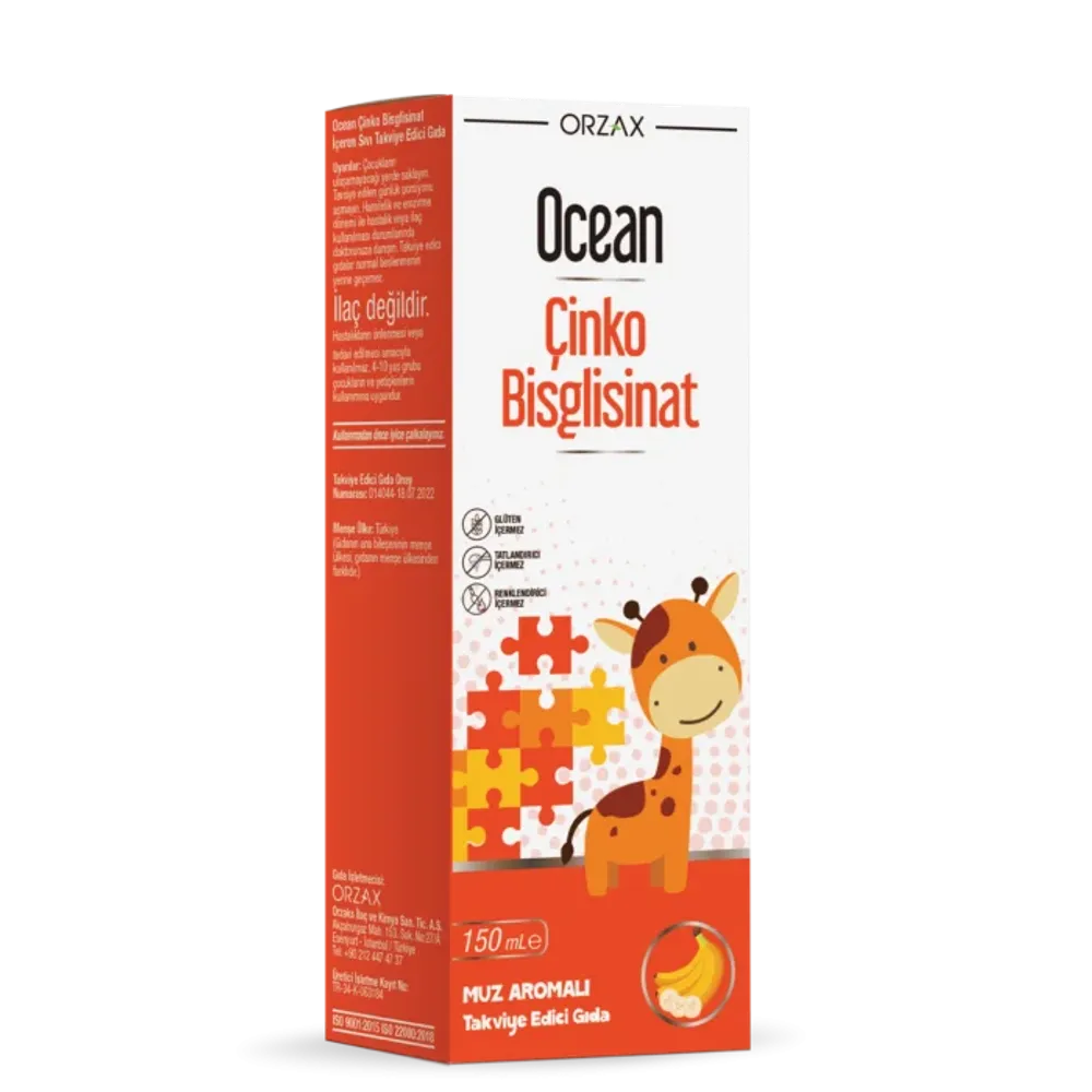 Orzax Ocean Цинк бисглицинат с банан.вкусом 150 мл