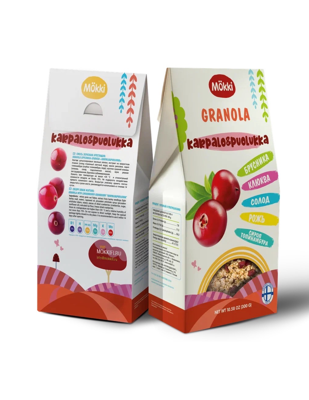 Granola Crunch брусника  - клюква - солод 300г