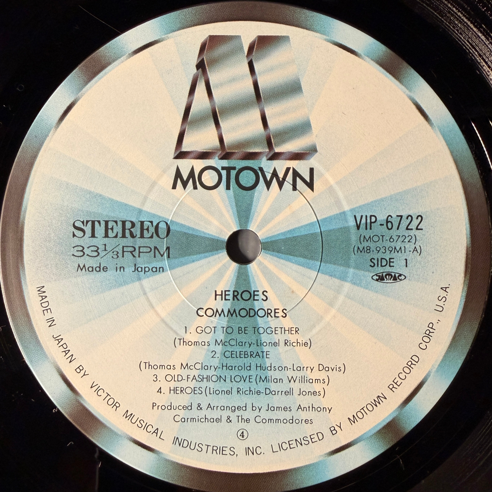 Commodores – Heroes (Япония 1980г.)