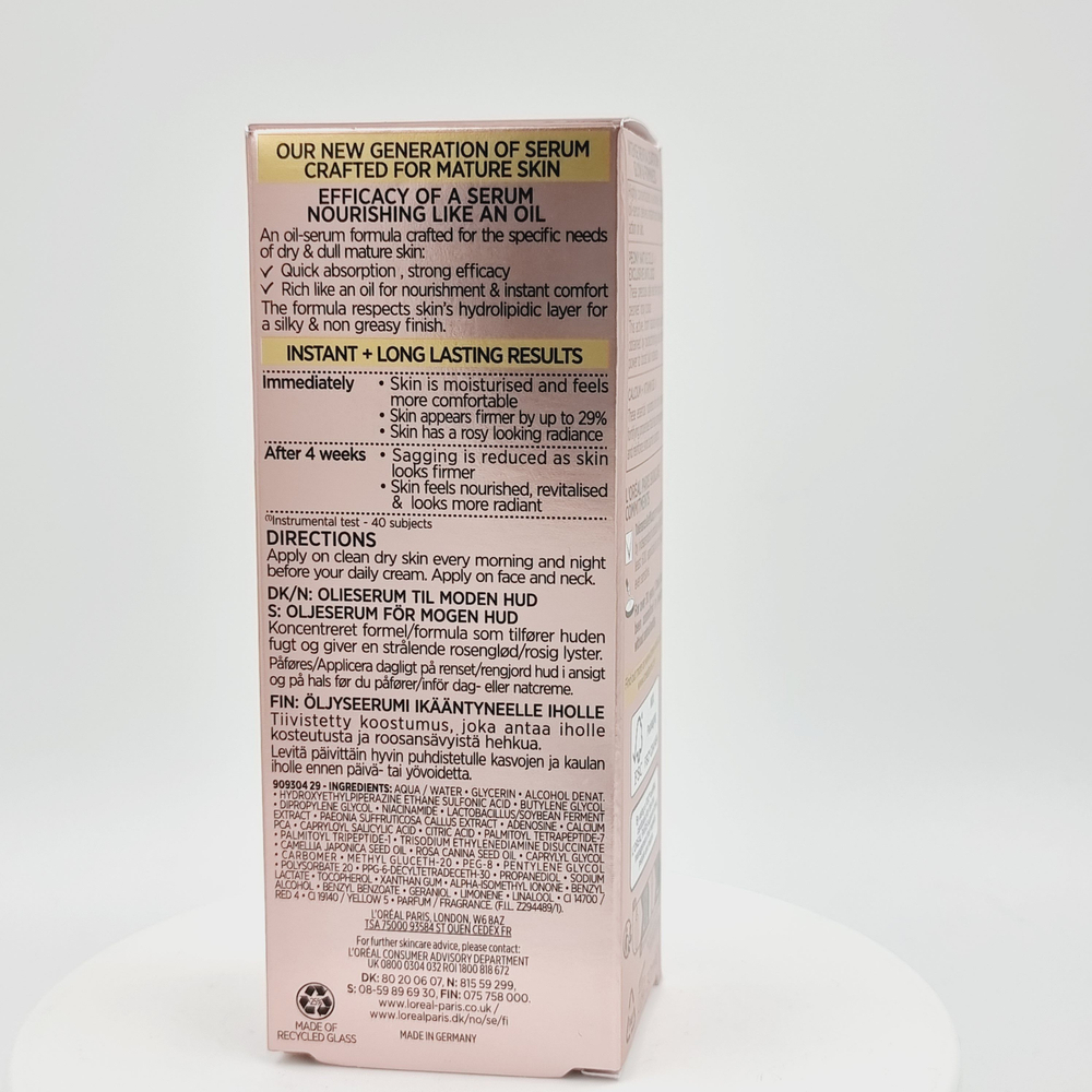 Сыворотка для лица с маслом розы L'Oral Golden Age Rosy 30 мл (Франция)