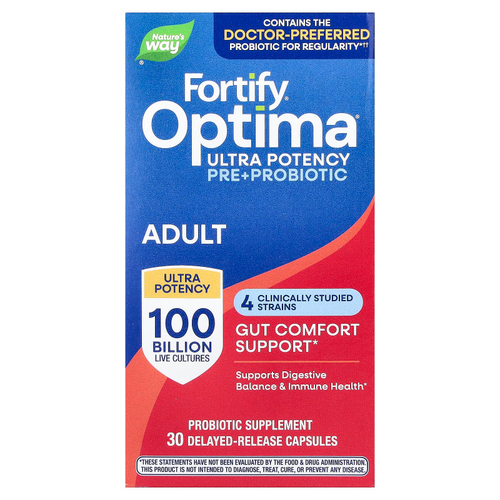 Nature's Way, Fortify®, пробиотик Optima®, 30 капсул с отсроченным высвобождением