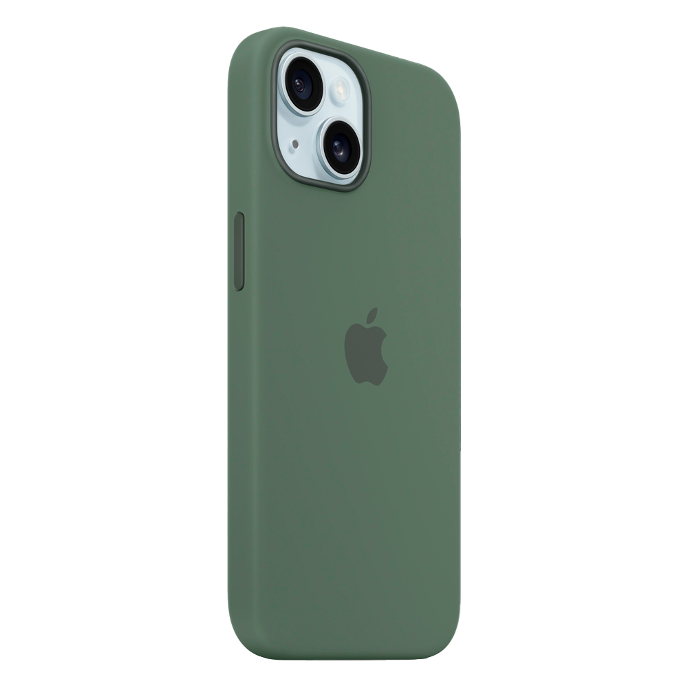 Силиконовый чехол с поддержкой MagSafe Apple Silicone Case для iPhone 15, Cypress (Кипарис)