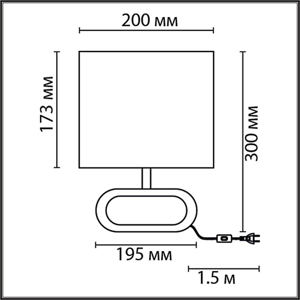 8199/1T LN Настольная лампа E27 1*60Вт 220В IP20 COUNTY