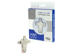 Картридер microSD Dewang CR43 для iPhone/iPad (Lightning, Type-C, Micro USB, USB)