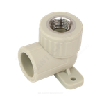 Угольник PP-R комбинированный серый Дн 25х1/2" ВР с креплением VALFEX 10120025Г