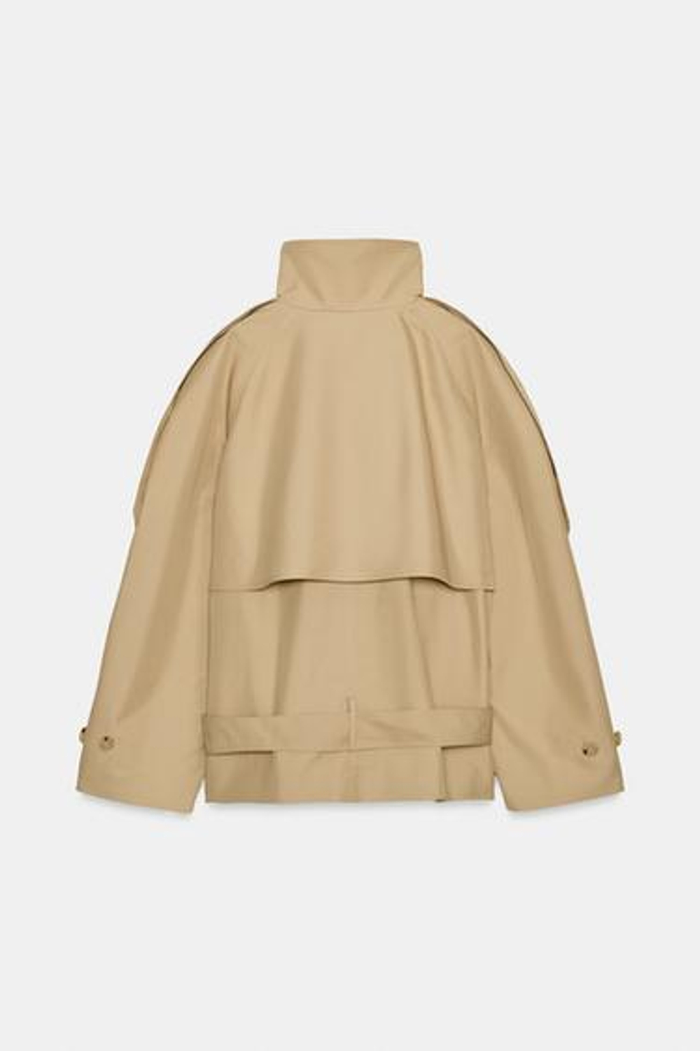 Короткий тренч с высоким воротником ZW COLLECTION - ZARA