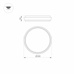 Светильник LGD-GIRO-R300-30W Warm3000 (GR, 110 deg, 230V) (Arlight, IP54 Металл, 3 года) 029950