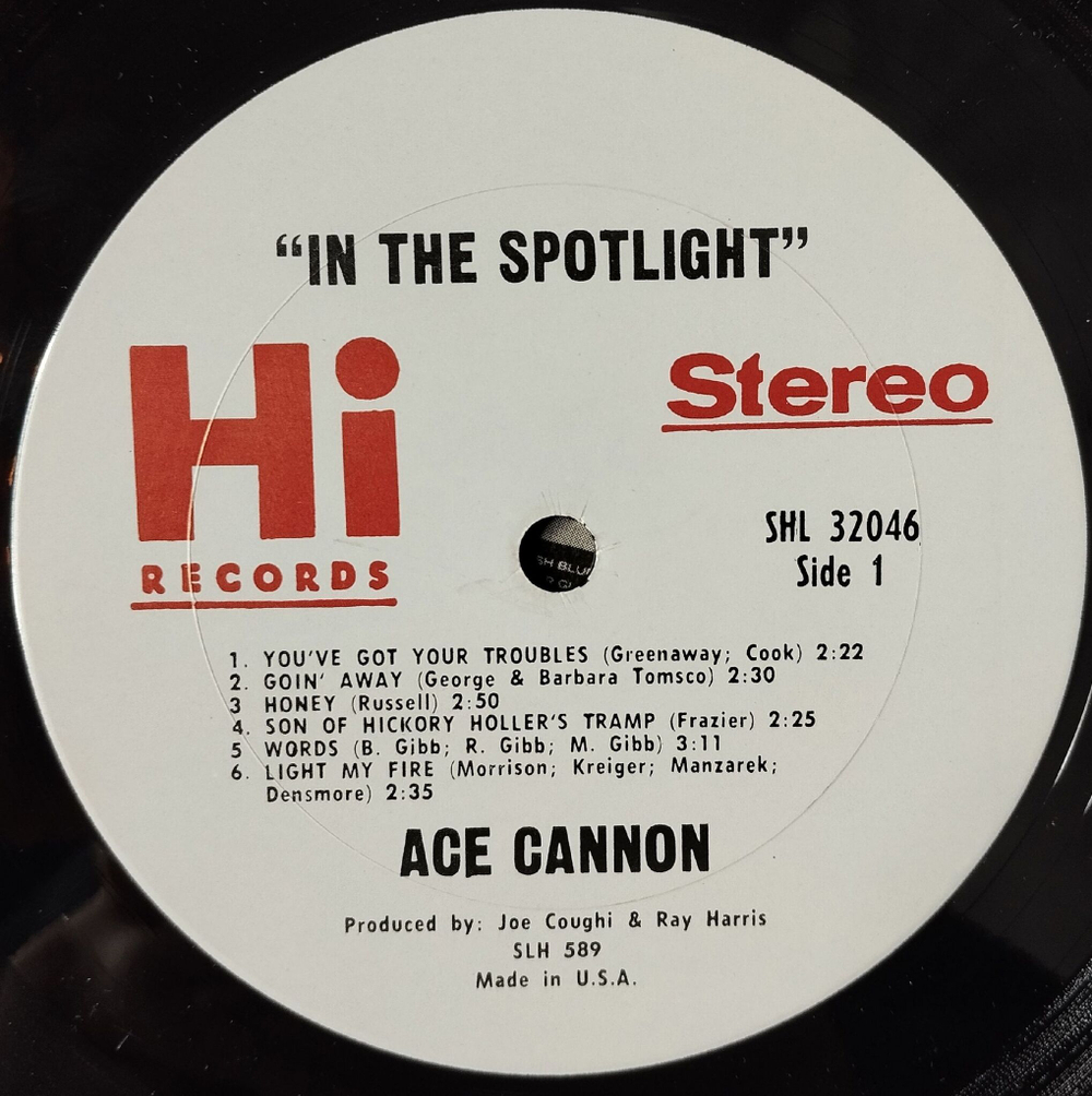 Винтажная виниловая пластинка LP Ace Cannon And His Alto Sax In The Spotlight (USA 1968)