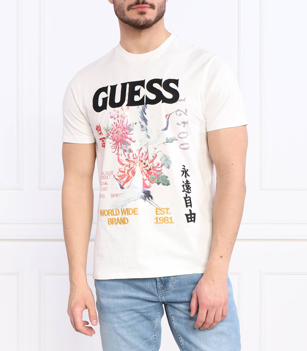 футболка tokyo collage GUESS - белый(M3GI76 KBDL0)
