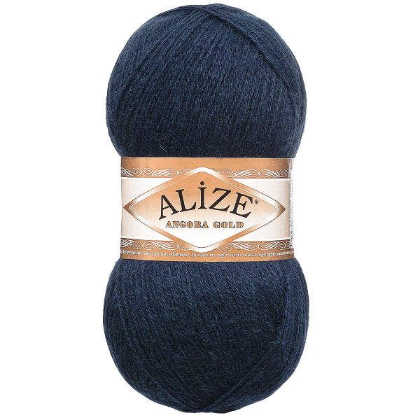 Пряжа Alize (Ализе) Angora Gold / уп.5 мот. по 100 г, 550м, 058 темно-синий A