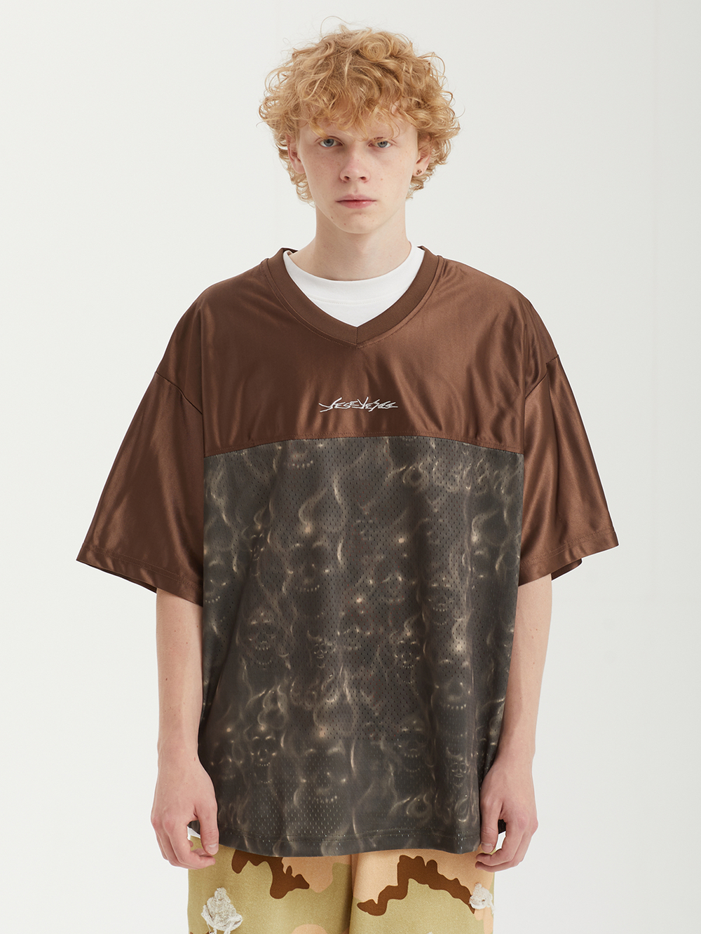 Мужская Футболка Y.e.s Skull Mesh