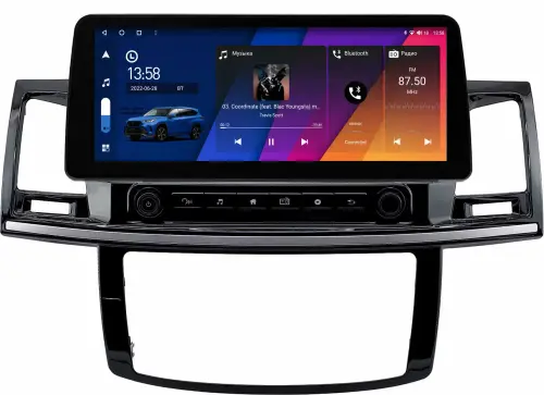 Магнитола для Toyota HiLux 7 2004-2015 - Canbox H-Line 1950 монитор 12.3" QLED в стиле BMW на Android 10, Быстрая, ТОП-процессор, CarPlay, 4G SIM-слот