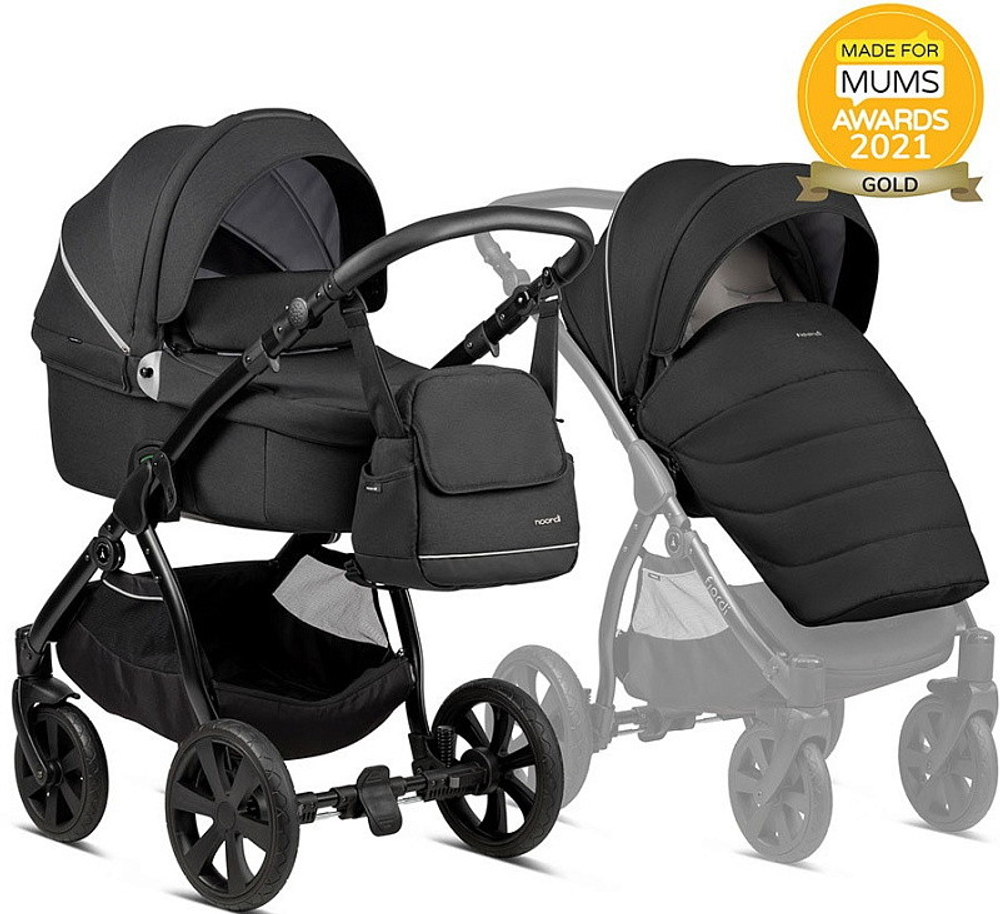 Детская коляска Noordi Fjordi 3 в 1 с автокреслом Terra Edusky Black 1132815/1302815 Black