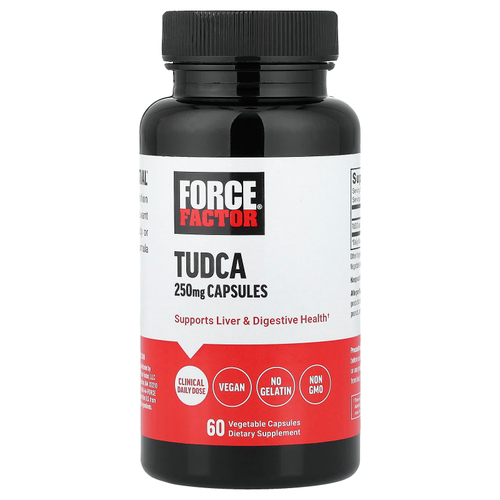 Force Factor, тудка, 250 мг, 60 растительных капсул