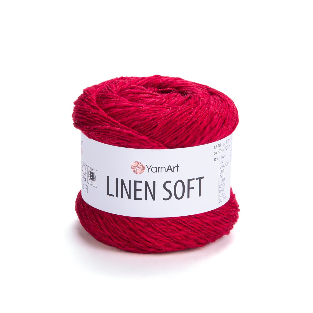 Пряжа YarnArt Linen soft, Красный