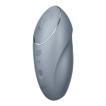 Светло-серый вибростимулятор 11см Satisfyer Tap & Climax 1