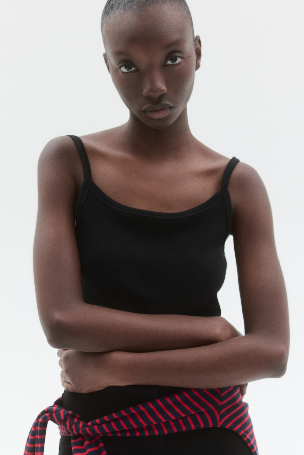 Хлопковый топ на бретелях - H&M