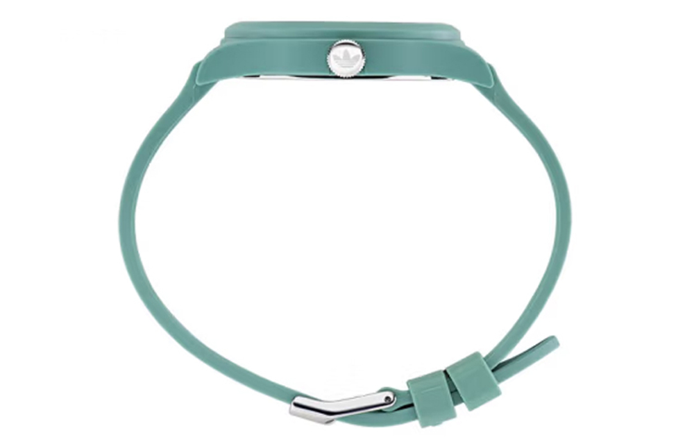 Adidas Originals STREET Wrist Watch Quartz Movement Resin Strap Green Dial Men"s Watches 50m Water Resistant
