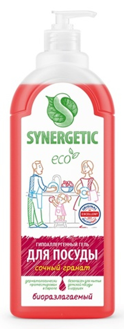 Synergetic Средство для мытья посуды Сочный гранат 1л