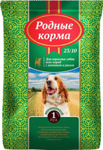 Сухой корм РОДНЫЕ КОРМА для взрослых собак ягненок с рисом 24/10 16,38 кг