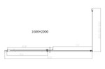 Душевой уголок Vincea Дайс (Dice) VSR-4D1016CLB, 1600*1000, черный, стекло прозрачное
