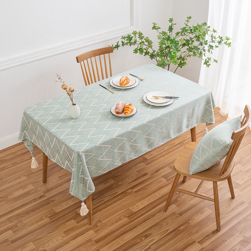Скатерть с кисточками,135x135 см, зеленый Скатерть с кисточками,135x135 см, зеленый