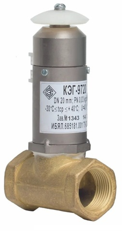 Клапан электромагнитный газовый КЭГ-9720 Ду20 (НО), 40В