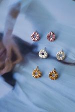 Серьги Атоллы мини с розовой позолотой