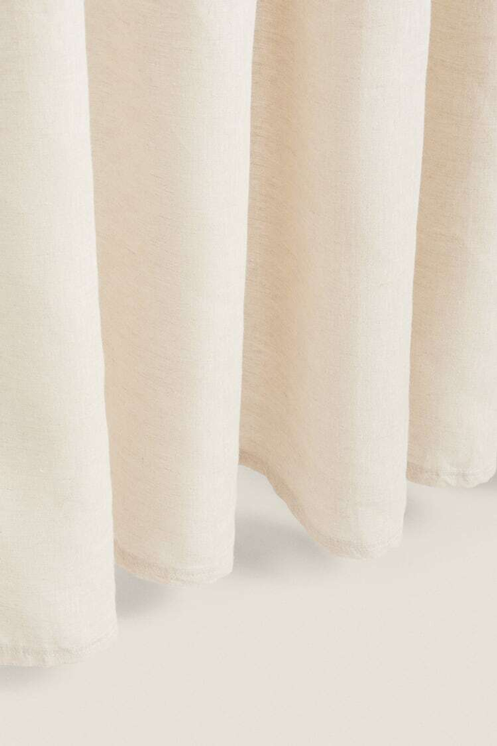 ZARA HOME XL ЛЬНЯНАЯ ЗАНАВЕСКА, СВЕТЛО-БЕЖЕВЫЙ