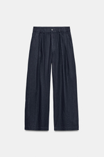БРЮКИ СО СКЛАДКАМИ ИЗ 100% ЛЬНА — ZW COLLECTION — ZARA