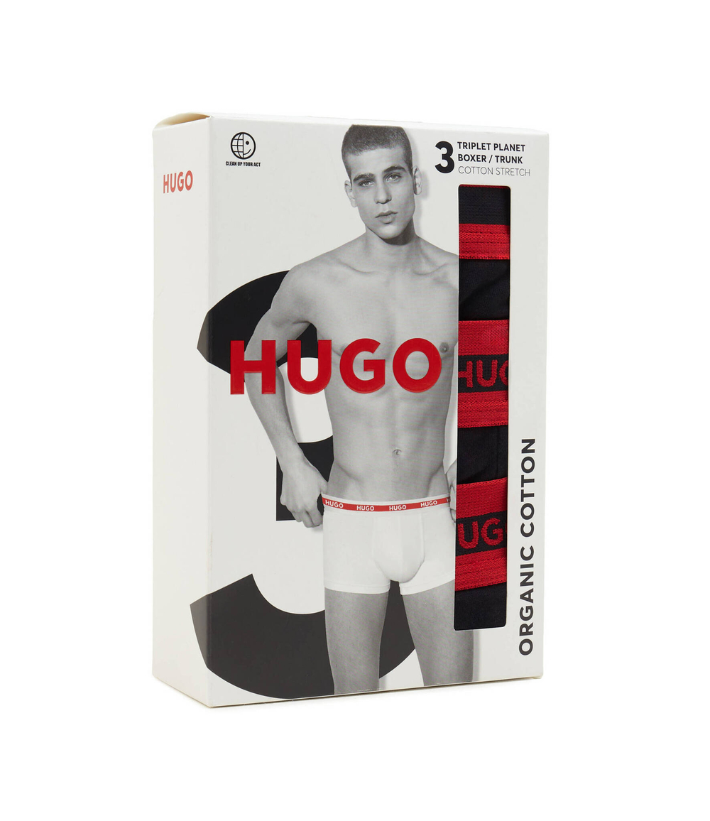 Трусики-боксеры 3шт. TRUNK TRIPLET PLANE Hugo Bodywear - черный(50503083)