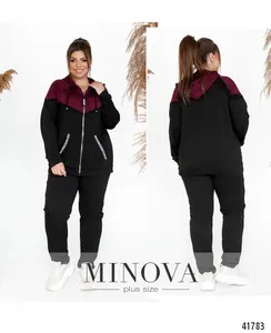 Костюм 17-226-черный-марсала Minova
