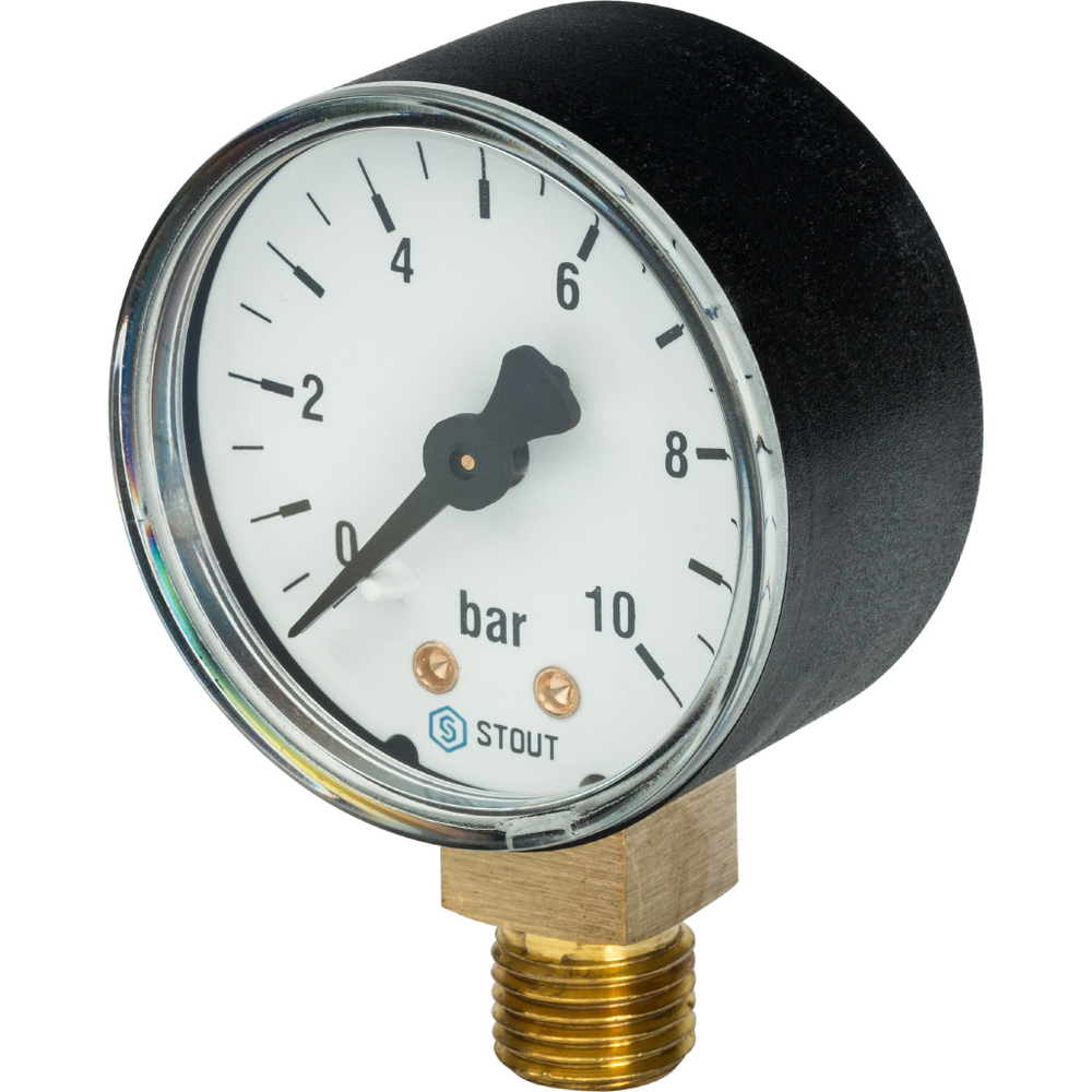 Манометр радиальный. Корпус Dn 50 мм 1/4", 0...10 бар, кл.2.5