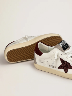 Super Star with burgundy glitter star and burgundy heel tab