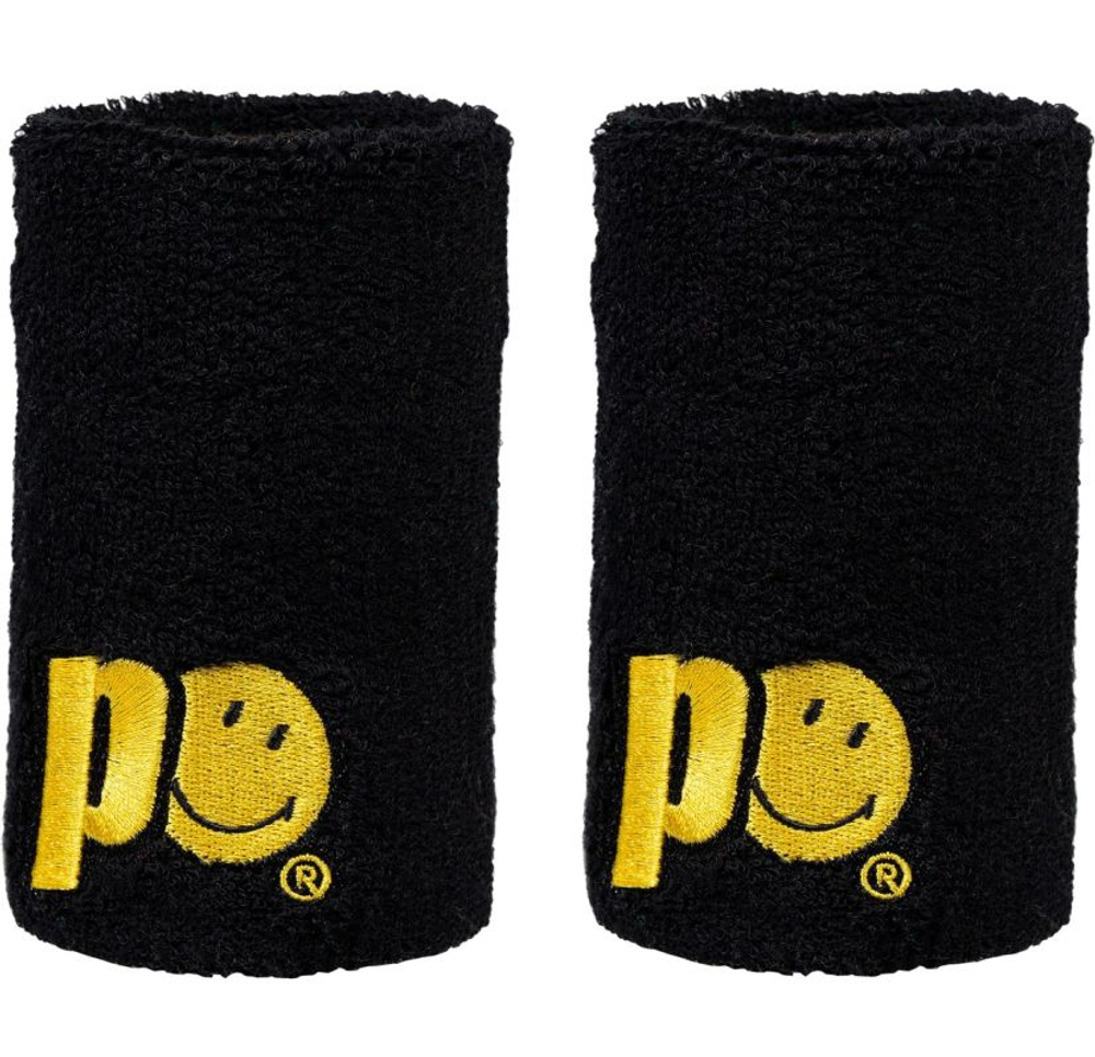 Махровая теннисная повязка Prince X Smiley Wristband Long 2P - black