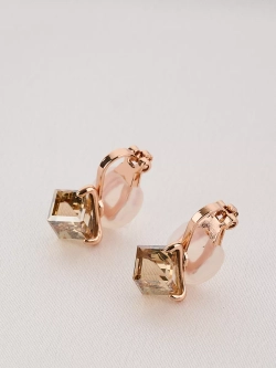 Клипсы Миражи с кристаллами Swarovski шампань