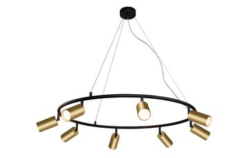 Подвесной светильник CLT 015C8 D800 BL-GO чёрный/золото Rivo Crystal Lux