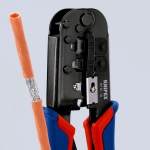 Инструмент для опрессовки штекеров типа Western чернёные 190 мм Knipex 97 51 10 SB