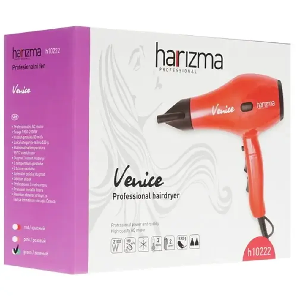 Фен профессиональный harizma Venice 2100 Вт (h10222-16) - 8