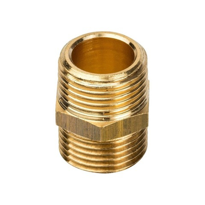 Ниппель STOUT SFT 0003 - 3/8" (для стальных труб, латунь без покрытия)