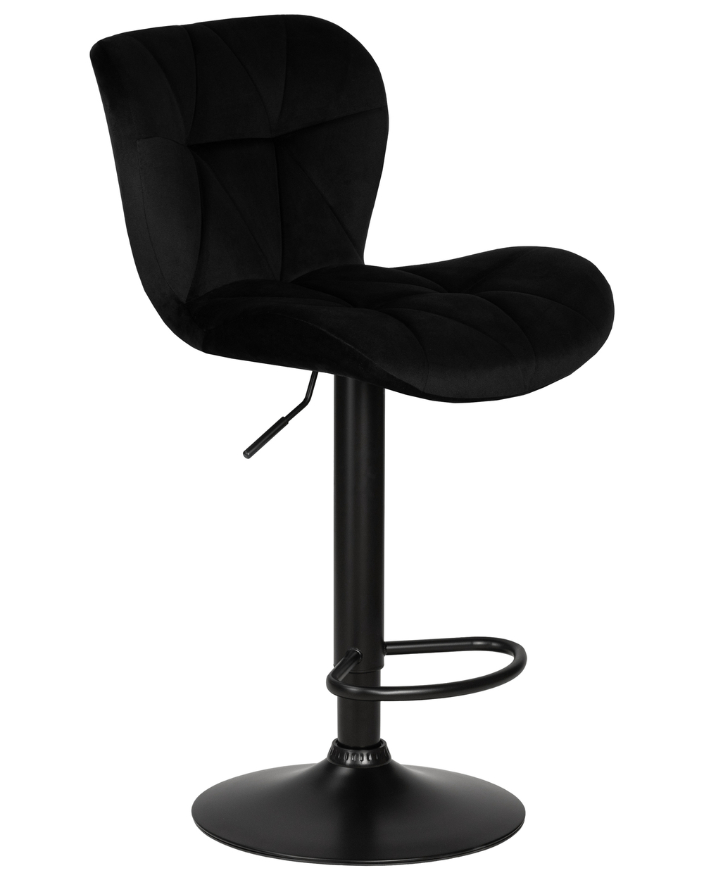 Стул барный DOBRIN BARNY BLACK, черный велюр (MJ9-101)