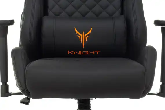 Кресло игровое Knight Armor черный ромбик экокожа с подголов. крестов. металл